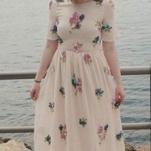 ASOS Blush Pink Dress with Multicolored Sequins